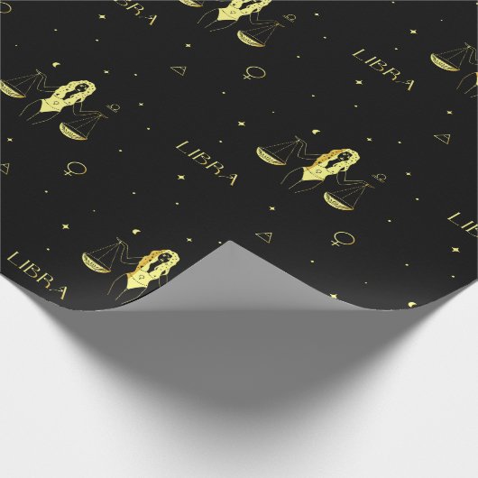 Libra-Horoskop-Sternzeichen Geschenkpapier (Ecke)