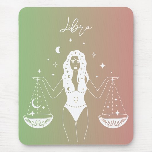 Libra-Horoskop-Sternzeichen Mousepad (Vorne)