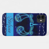 Libra in Dark Blue Case-Mate iPhone Case (Rückseite (Horizontal))
