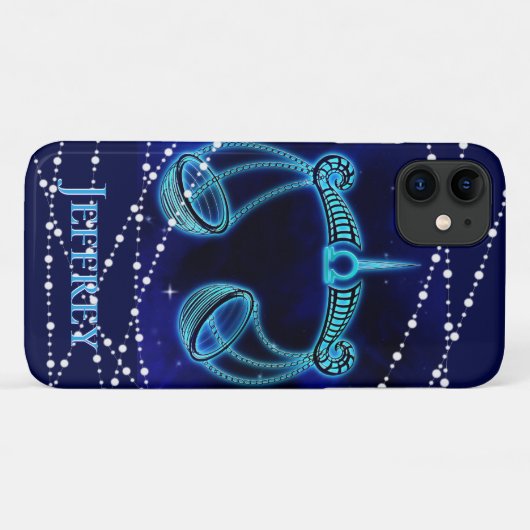 Libra in Dark Blue II Case-Mate iPhone Hülle (Rückseite (Horizontal))