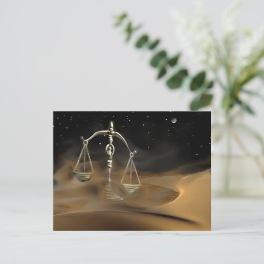 Libra in der Wüste Postkarte (Stehend Vorderseite)