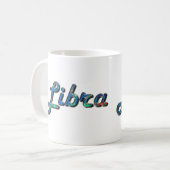 Libra in Opal Gemstone Kaffeetasse (Vorderseite Links)