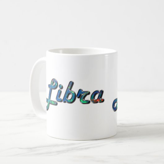 Libra in Opal Gemstone Kaffeetasse (Vorderseite Links)
