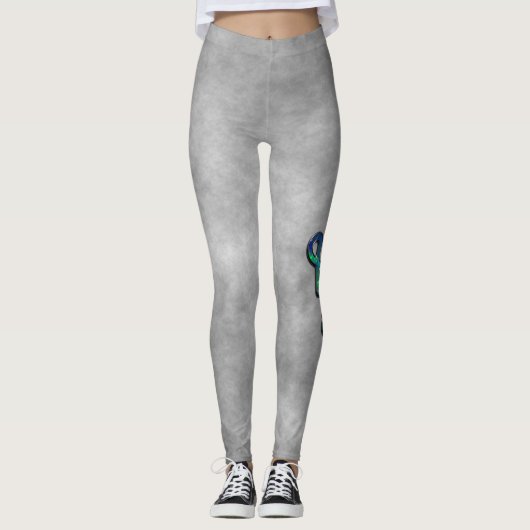 Libra in Opal Gemstone Leggings (Vorderseite)