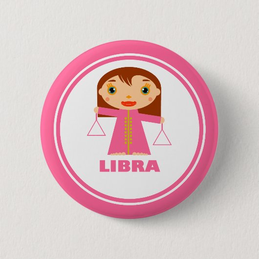 Libra ist mein Zodiac-Zeichen Button (Vorderseite)
