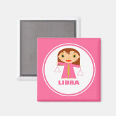 Libra ist mein Zodiac-Zeichen Magnet (Vorderseite/Rückseite)