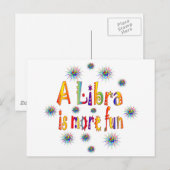 Libra ist Spaß Postkarte (Vorne/Hinten)