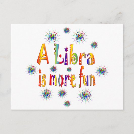 Libra ist Spaß Postkarte (Vorderseite)
