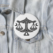 Libra keltisches Mondwaagen-Siegel | BurnsInHell T Button (Beispiel)