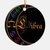 Libra Keramik Ornament (Vorne)
