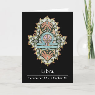 Libra Khamsa Note Card Karte