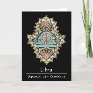 Libra Khamsa Note Card Karte