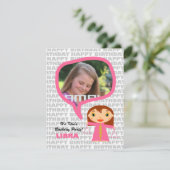 Libra Kinder Party Einladung mit Foto (Stehend Vorderseite)