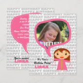Libra Kinder Party Einladung mit Foto (Vorne/Hinten)