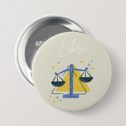 Libra-Knopf-Abzeichen Button (Vorne & Hinten)