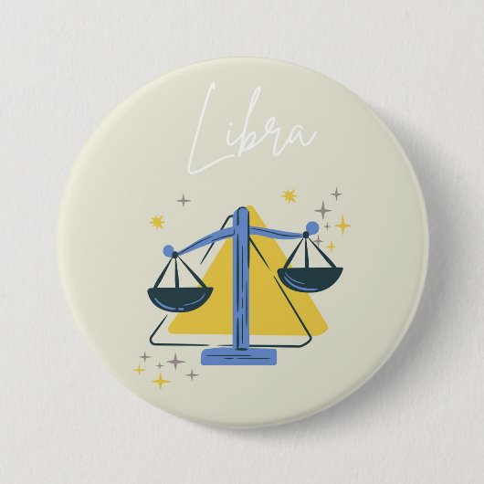 Libra-Knopf-Abzeichen Button (Vorderseite)