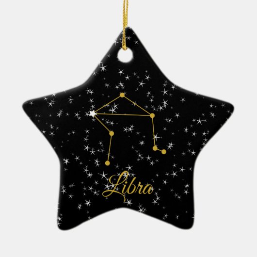 Libra-Konstellation Keramik Ornament (Vorne)