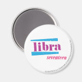 Libra Lila Magnet (Vorderseite/Rückseite)