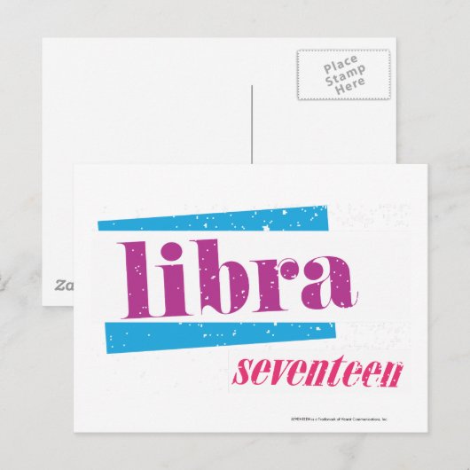 Libra Lila Postkarte (Vorne/Hinten)