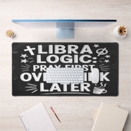 Libra Logic: Zuerst beten, Nachdenken von Matte üb Schreibtischunterlage