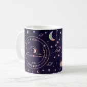 Libra lustige Ernährungsfakte Zodiakoroskop-Sterne Kaffeetasse (Vorderseite Links)