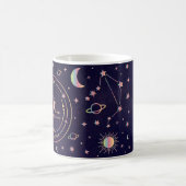 Libra lustige Ernährungsfakte Zodiakoroskop-Sterne Kaffeetasse (Mittel)