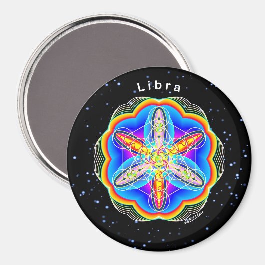 Libra Magnet (Vorderseite/Rückseite)