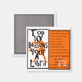 Libra Magnet (Vorderseite/Rückseite)