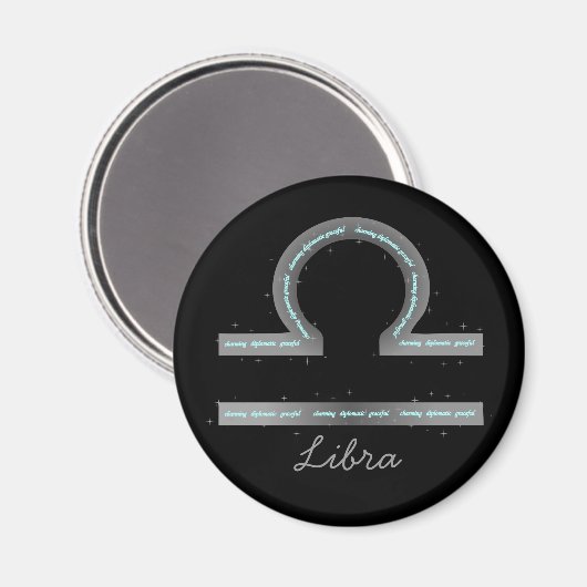 Libra Magnet (Vorderseite/Rückseite)