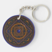 Libra Mandala Acryla Schlüsselanhänger (Rückseite)