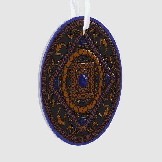 Libra Mandala Akrylic Ornament (Vorderseite)