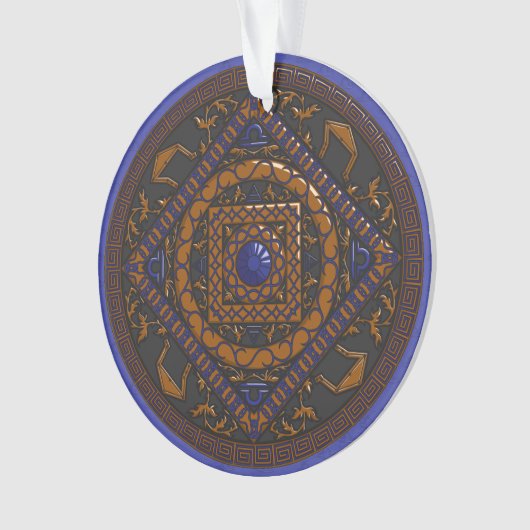 Libra Mandala Akrylic Ornament (Vorderseite)
