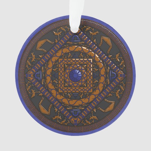 Libra Mandala Akrylic Ornament (Vorderseite)