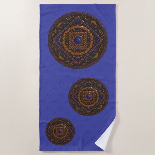 Libra Mandala Beach Towel Strandtuch (Vorderseite)