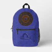 Libra Mandala Bedruckter Rucksack (Vorderseite)
