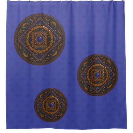 Libra Mandala Duschvorhang (Vorderseite)