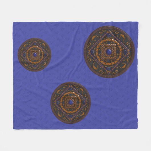 Libra Mandala Fleece Blanket (Vorderseite (Horizontal))