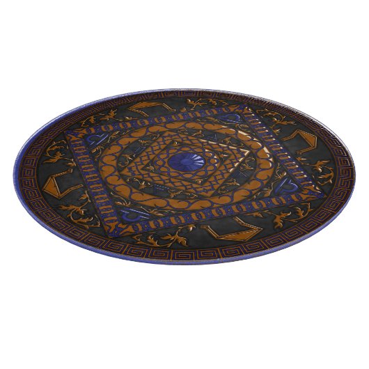 Libra Mandala Glas Cutting Board Schneidebrett (Ecke)