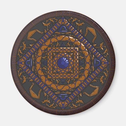 Libra Mandala Magnet (Vorne)