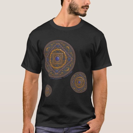 Libra Mandala Men Dark Shirt (Vorderseite)