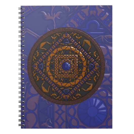 Libra Mandala Notebook Notizblock (Vorderseite)