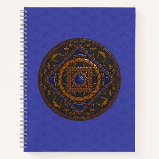 Libra Mandala Spiral Notebook Notizbuch (Vorderseite)