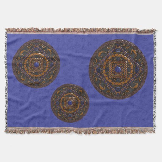 Libra Mandala Throw Blanket Decke (Vorderseite)