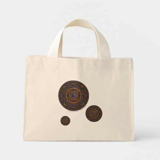 Libra Mandala Tote Bag Mini Stoffbeutel (Vorne)