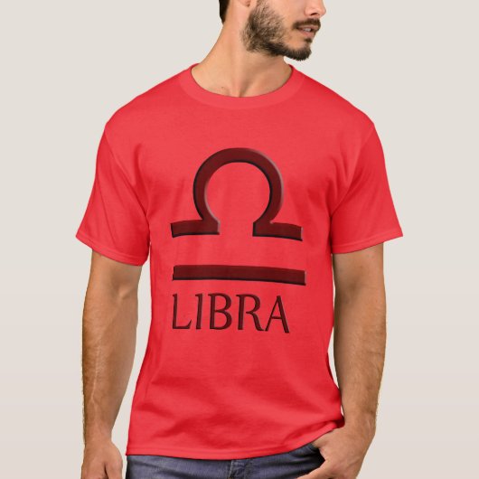 Libra Mens Red T - Shirt (Vorderseite)