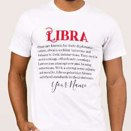 Libra-Merkmale und Tierzeichen T-Shirt