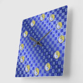 Libra & Metal Ox Quadratische Wanduhr (Winkel)