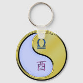 Libra & Metal Rooster Schlüsselanhänger (Rückseite)