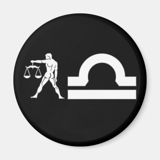 Libra mit Symbol Magnet (Vorne)