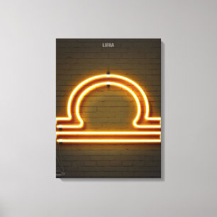 Libra-Neonzeichen Libra Lover Gift NIEDLICHE G Leinwanddruck